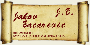 Jakov Bačarević vizit kartica